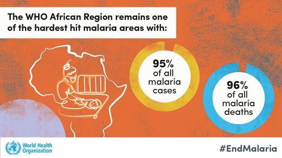 Social media tile for the World malaria report 2021 (horizontal)