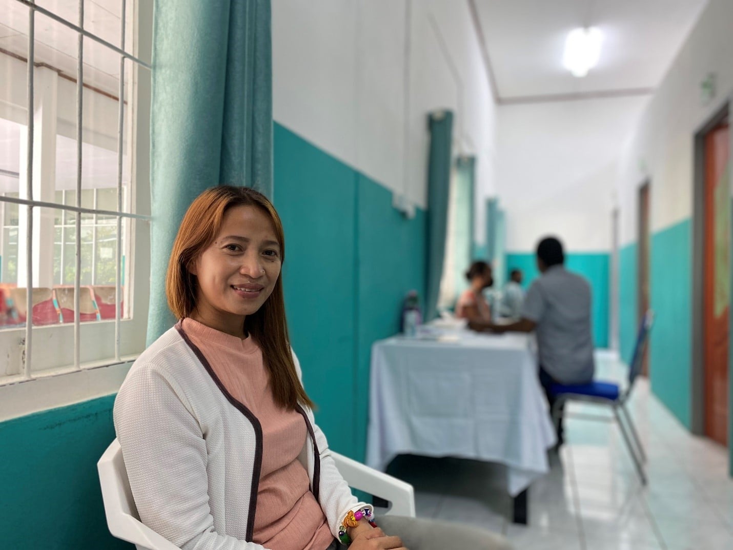Ann Liza Gabat (41) at the Hospital Nacional Guido Valadares