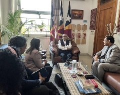 WHO South-East Asia Regional Director, Saima Wazed, in a meeting with the Hon’ble President José Ramos-Horta, Timor-Leste.