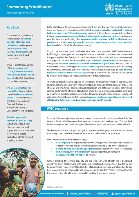 Communication for Health (C4H) at a glance