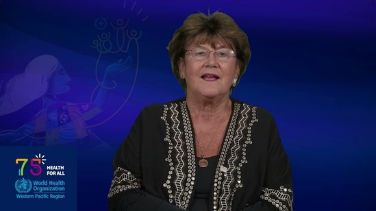 Dr Zsuzsanna Jakab on Universal Health Coverage Day giving a message